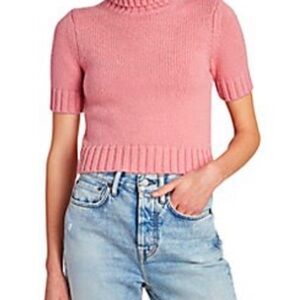 Acne Pink Cowl Turtleneck Sweater